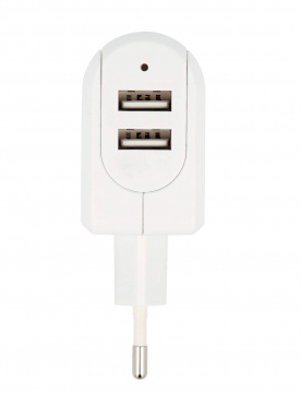 EU USB CHARGER 2 PORT - Ładowarka sieciowa - 2 porty