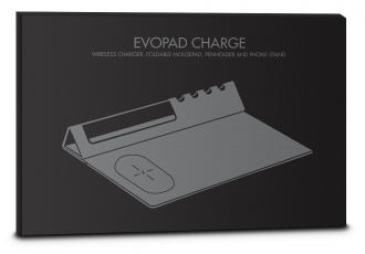 EVOPAD CHARGE - Podkładka pod mysz z ładowarką bezprzewodową & stojak na telefon