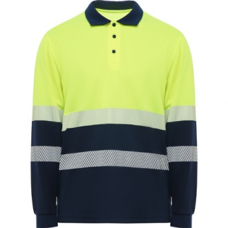 VEGA LONG SLEEVE - Koszulka polo z odblaskowymi pasami