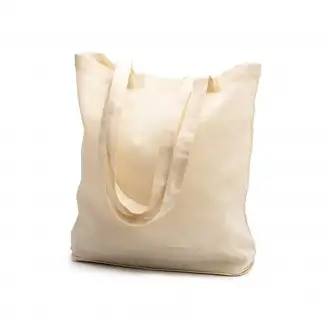 RAKU - Składana torba ze 100% bawełny  z jutowym dnem, 110 g/m2