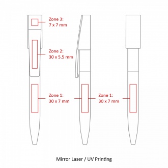 2IN1 METAL USB - Pamięć USB z długopisem