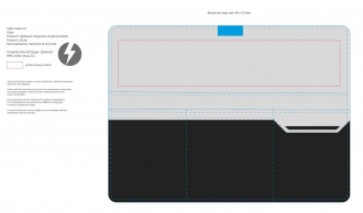 Clipboard Eco - Organizer przenośny do laptopa wykonany z materiału RPET