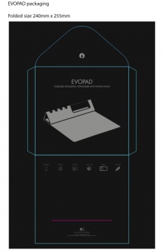 Evopad Eco - Podkładka pod mysz ze stojakiem na telefon wykonana z materiału RPET