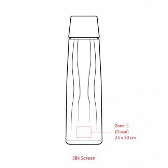 GLASS - Szklana butelka 750ml z bambusową przykrywką