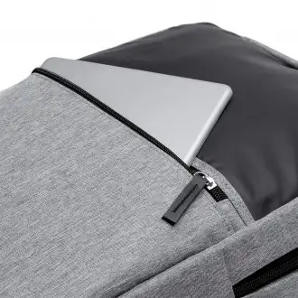 KITON - Plecak wykonany z materiału RPET z detalami ze skóry PU