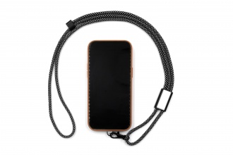 LANY WRISTBAND CHARGE ECO - pasek na nadgarstek do telefonu i kabel 60W USB-C, USB-C z RPET