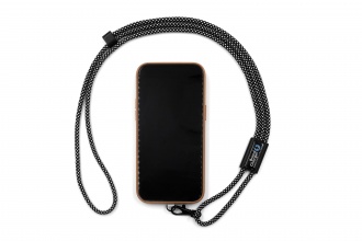 LANY WRISTBAND CHARGE ECO - pasek na nadgarstek do telefonu i kabel 60W USB-C, USB-C z RPET