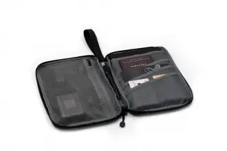 Rover Eco black - Etui podróżne A5 wykonane z materiału RPET