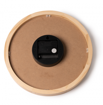 Karpe - Bambusowy zegar ścienny w stylu vintage z czarnymi cyframi i wskazówkami