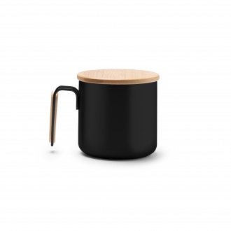 Rimor - Mug made of recycled stainless steel with bamboo details.