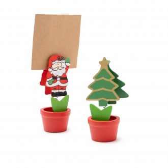 Basov - Ozdoba o świątecznym wzorze z drewnianym klipsem