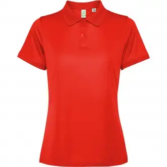 TORMO WOMAN - Damska koszulka techniczna polo z krótkim rękawem i guzikami na zatrzask. Poliester z recyklingu, 125 g/m².