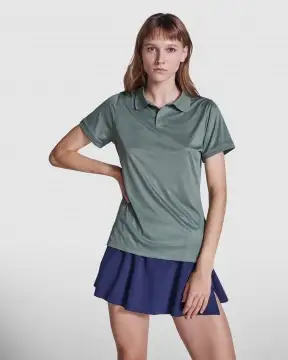TORMO WOMAN - Damska koszulka techniczna polo z krótkim rękawem i guzikami na zatrzask. Poliester z recyklingu, 125 g/m².
