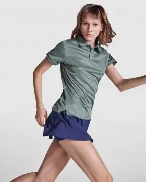 TORMO WOMAN - Damska koszulka techniczna polo z krótkim rękawem i guzikami na zatrzask. Poliester z recyklingu, 125 g/m².