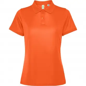 TORMO WOMAN - Damska koszulka techniczna polo z krótkim rękawem i guzikami na zatrzask. Poliester z recyklingu, 125 g/m².