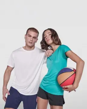 ESTORIL WOMAN - Damska sportowa koszulka techniczna z krótkim rękawem. Poliester z recyklingu, 125 g/m².