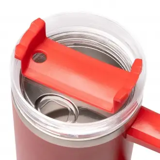 KRANSTON - Kubek termiczny 870ml ze stali nierdzewnej, pokrywka ze słomką