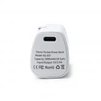 BIPER - Powerbank (5000mAh) z abs z recyklingu z latarką