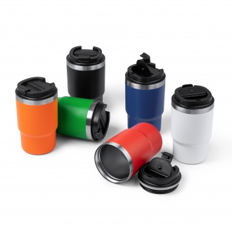 Venturi - Recycled 304 stainless steel thermal mug with double walls with matte finish, 560ml.