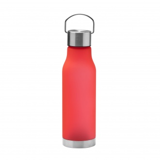 Magox - Bottle made of RPET polyester with translucent matte finish with cap, handle and stainless steel bottom.