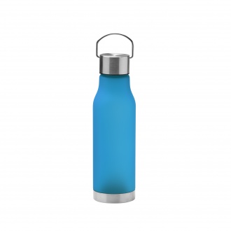 Magox - Bottle made of RPET polyester with translucent matte finish with cap, handle and stainless steel bottom.