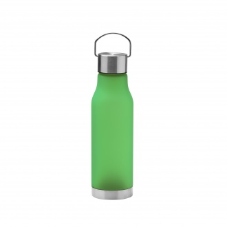 Magox - Bottle made of RPET polyester with translucent matte finish with cap, handle and stainless steel bottom.