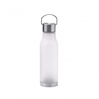 Magox - Bottle made of RPET polyester with translucent matte finish with cap, handle and stainless steel bottom.