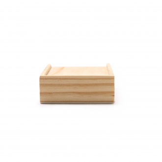 Ludus - 2 sets of games, a deck of cards made from recycled cardboard and wooden domino dice, packaged in a wooden box.