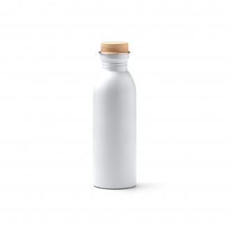  Levu - Bottle made of recycled 304 stainless steel with a matte finish and a bamboo cap. Capacity: 650 ml.