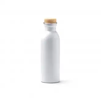 Levu - Butelka wykonana ze stali nierdzewnej 304 pochodzącej z recyklingu o matowym wykończeniu z bambusową zakrętką. Pojemność: 650 ml.