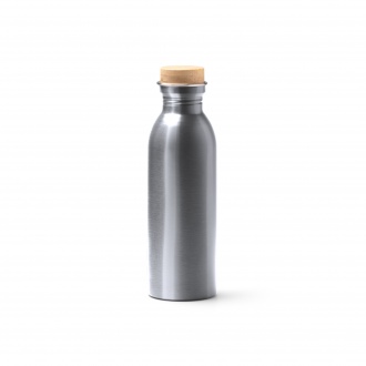  Levu - Bottle made of recycled 304 stainless steel with a matte finish and a bamboo cap. Capacity: 650 ml.