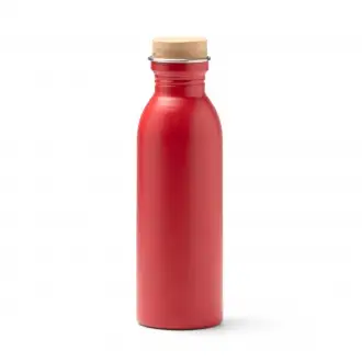 Levu - Butelka wykonana ze stali nierdzewnej 304 pochodzącej z recyklingu o matowym wykończeniu z bambusową zakrętką. Pojemność: 650 ml.