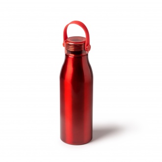 Fental - Bottle made of recycled aluminum with a transparent stopper and matching silicone handle. Capacity: 750 ml.