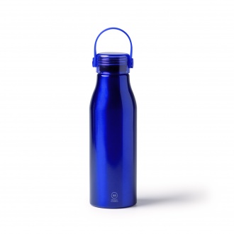 Fental - Bottle made of recycled aluminum with a transparent stopper and matching silicone handle. Capacity: 750 ml.