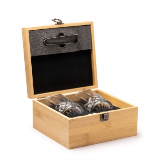 Danys - Whiskey set including 2 320ml glasses and 8 reusable cooling cubes made of natural stone.