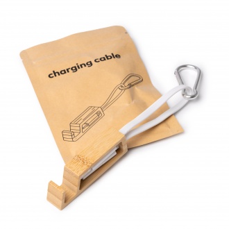 BOEME - Kabel ładujący 4 w 1 w zestawie karabińczyk i uchwyt na smartphone.