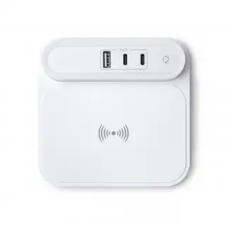 TITANUS - Bezprzewodowa ładowarka z lampą led i portami (USB-C / USB-A) do ładowania.