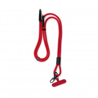 DENKI - Smycz z uchwytem na smartphone i kablem USB-C - USB-C.