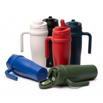 KALAM - Kubek termiczny (900ml) ze słomką, wykonany ze stali nierdzewnej z recyklingu