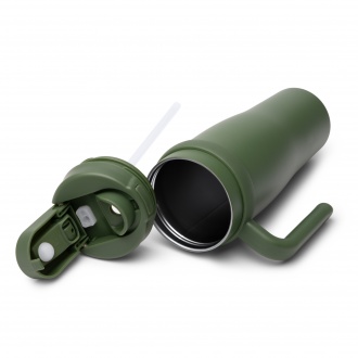 KALAM - Kubek termiczny (900ml) ze słomką, wykonany ze stali nierdzewnej z recyklingu