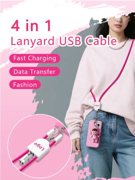 VOLT LINK - 4w1 kabel szybkiego ładowania 60W 3A i transfer danych