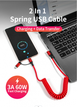 DATA PULSE - 2w1 kabel do ładowania 3A i transfer danych