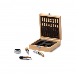 FRESNO - Zestaw do wina z zestawem do szachów