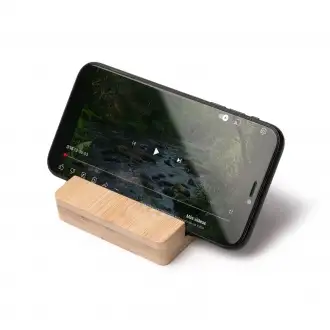 CLINTON - Bambusowy uchwyt na smartfon z klawiszami antystresowymi