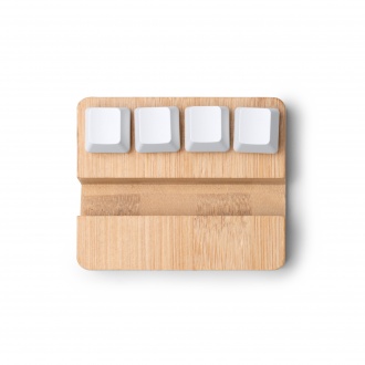 CLINTON - Bambusowy uchwyt na smartfon z klawiszami antystresowymi