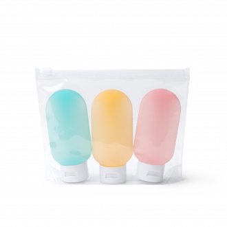 LOGAN - Zestaw 3 pojemników podróżnych na kosmetyki