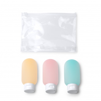 LOGAN - Zestaw 3 pojemników podróżnych na kosmetyki