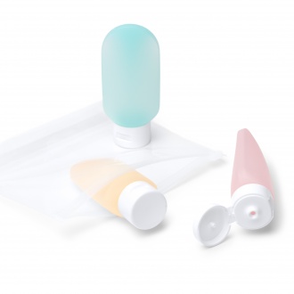 LOGAN - Zestaw 3 pojemników podróżnych na kosmetyki