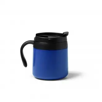 Vake - Kubek ze stali nierdzewnej 304 pochodzącej z recyklingu z podwójnymi ściankami z odkręcaną pokrywką i uchwytem. Pojemność: 350 ml.