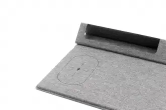 Evopad Charge Eco - Podkładka po mysz z ładowarką bezprzewodową & stojak na telefon wykonana z materiału RPET